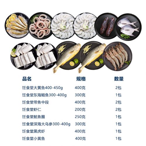 春节饪食堂海鲜礼盒3650g