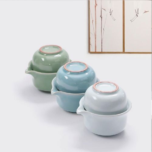 八方礼 悠然自得4入旅行茶具（天空蓝） BFL2023-32