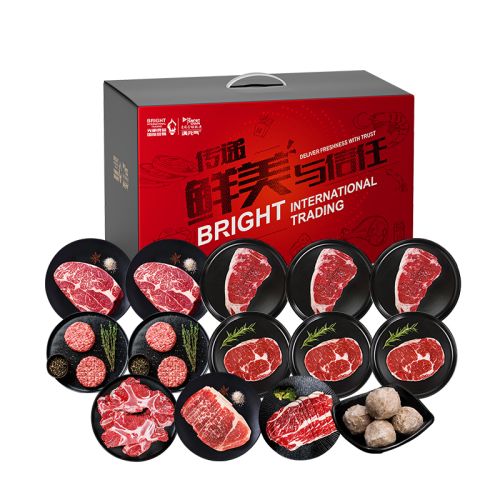 【光明满元气】谷饲牛排礼盒2550g