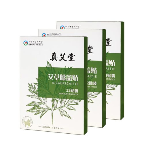 真艾堂｜灼粹艾草膝盖贴12贴/盒【三盒装】048-3