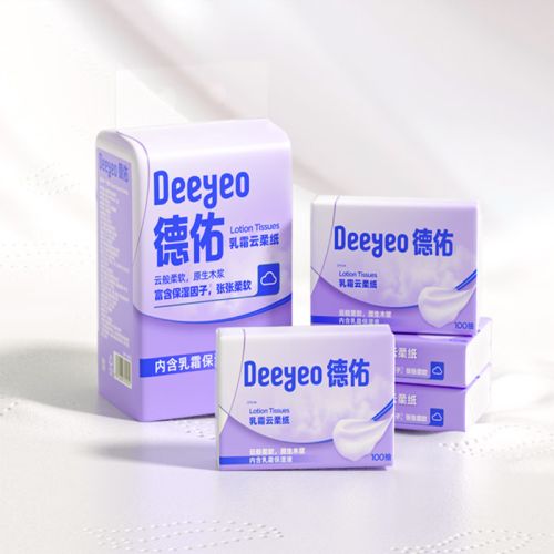 德佑乳霜云柔纸面巾100抽*5包/提*1