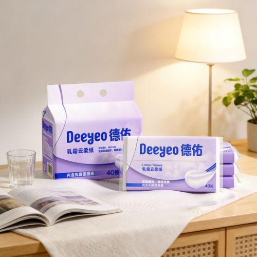 德佑乳霜云柔纸面巾40抽*5包/提*3
