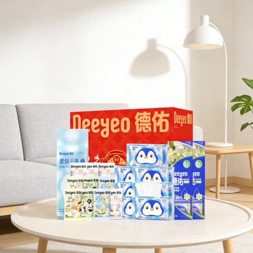 德佑全家福喜礼四件JXLD051108（纸巾+湿巾+湿厕纸+洗脸巾组合）