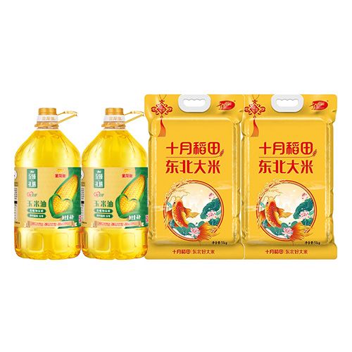 金龙鱼/十月稻田 米油套餐 8L+10kg