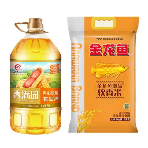 香满园/金龙鱼 米油组合5L+5kg