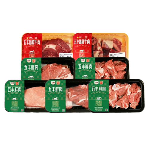 【五丰上食】冷鲜牛肉+猪肉组合438型2820g