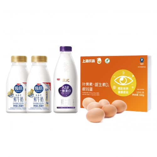 光明牛奶+光明鲜鸡蛋套餐1960g