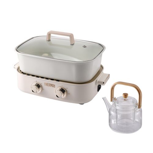 膳魔师多功能围炉煮茶器（多功能料理锅）香槟金1400W